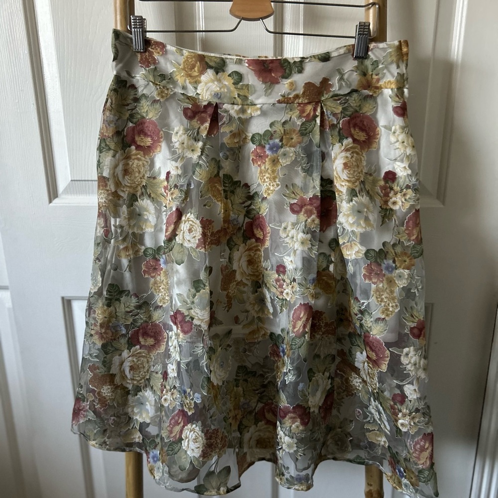 Floral A-Line Skirt